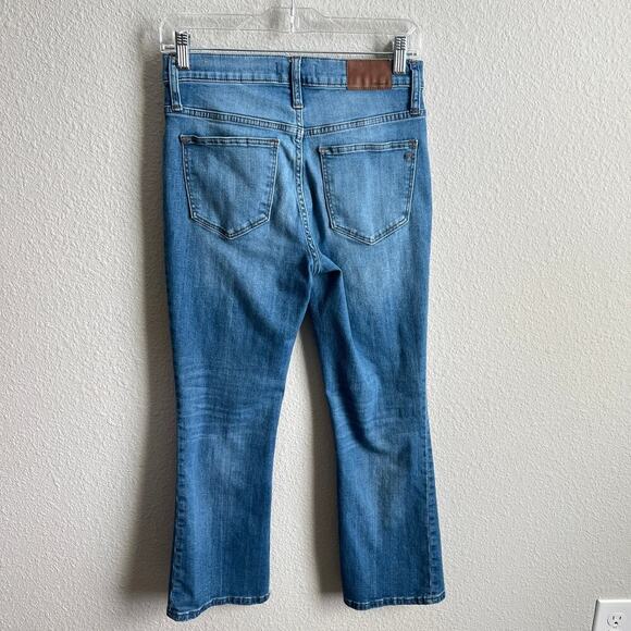Madewell Cali Demi Boot Jeans Women's 27 Medium Wash Flare Cropped Mid Rise - Picture 4 of 8